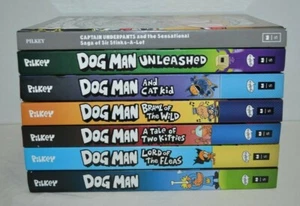 Lot 7 DOGMAN Lord of the Fleas Hardback Books HB DAV PILKEY Captain Underpants  - Picture 1 of 4