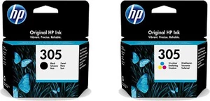 Pack 2 cartouche d'encre HP 305 HP305 imprimante HP Deskjet Plus 4110 - Photo 1/1