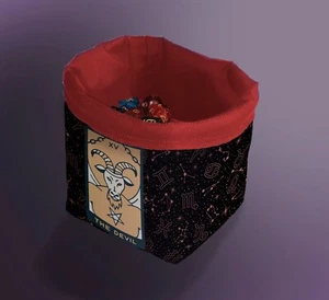 Tarot Card Deck Bag, Devil Tarot Crystal Drawstring Storage Pouch Tarot Gift Bag - Picture 1 of 1