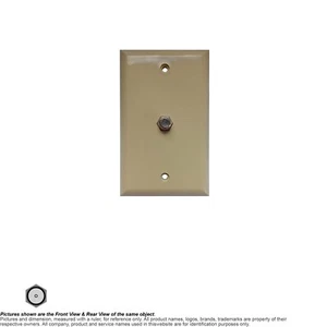 Network Wiring Wall Plate Cable TV Internet Coax AV F81 F Type 1 Port 4851 - Picture 1 of 3