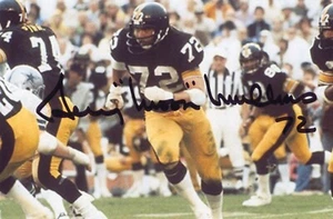Foto 4x6 firmada autografiada de fútbol americano de los Steelers de la NFL de Gerry Mullins - Imagen 1 de 1