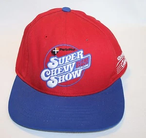 Chevrolet Parts Plus Super Chevy Show Snapback Salón de Automóviles Sombrero Gorra BF Goodrich Rojo - Imagen 1 de 5