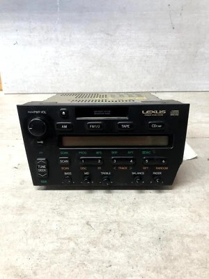 Genuine OEM Lexus Black AM FM Radio Cassette Player Unit Fits 1994 Lexus GS 300 - Image 1 of 4