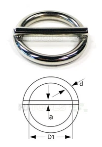 Rundringe mit Steg 16 mm Stahl, vernickelt Stegring Stegringe 933960 - 50 stück - Bild 1 von 1
