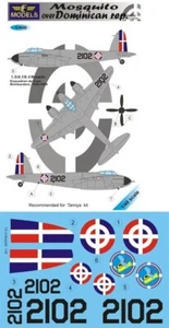 Mosquito sobre República Dominicana - JUEGO DE CALCOMANÍAS, LFC4840, MODELOS LF, ESCALA 1:48 - Imagen 1 de 1