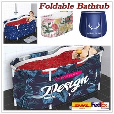 Portable Bathtub Water Tub Folding PVC Adult Spa Bath Bucket Rectangle Home DHL