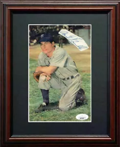 Carl Furillo JSA Framed Vintage 1948 Signed Magazine Page Photo Auto Died 1989 - Picture 1 of 2