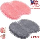 2 Pcs Shower Foot Scrubber Back Scrubber Massage Pad with Non-Slip Suction Cups