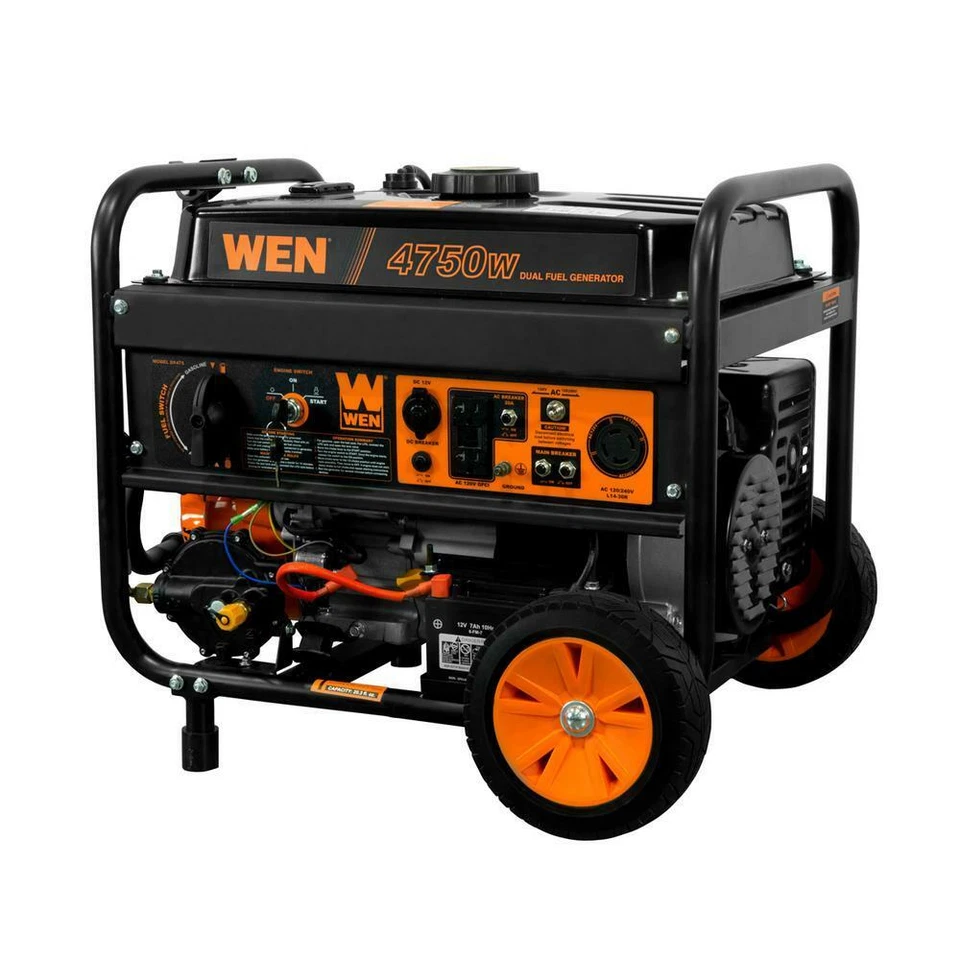 WEN 4,750-W Portable Hybrid Dual Fuel Gas Powered Generator with Electric Start - Image 1 of 4