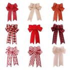 Linen Christmas Decorative Bow Christmas Tree Decoration Gift Butterfly Bows P2