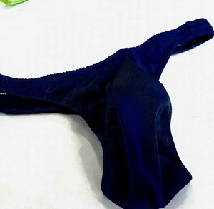 Mens Custom Thong Black Handmade Ebabee6464 Made in USA milliskin nylon tricot  - Picture 1 of 1