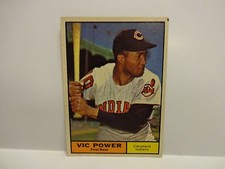 1961 Topps Vic Power Cleveland Indians Card #255