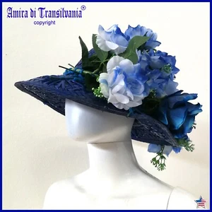 Hut Frau Royal Ascot Kentucky Derby Unkraut Luxus Party Mode ikonische Blumen - Bild 1 von 24