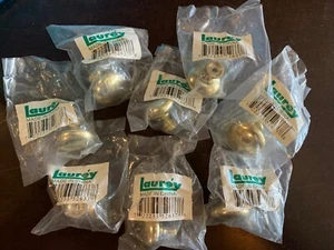 CABINET KNOBS Round Richmond Knob 1-1/4" Polished Brass Lot x8pks Laurey 52637 - Picture 1 of 7