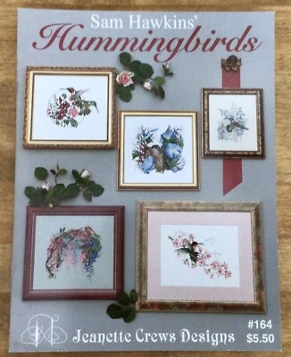 1996 Jeanette Crews Designs, Counted Cross Stitch Sam Hawkins’ HUMMINGBIRDS #164 - Image 1 of 4