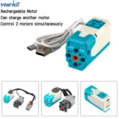 Rechargeable M/L Motor For Lagoeds Building Blocks MOC 8883 9686 Train Power DIY - Image 1 of 4