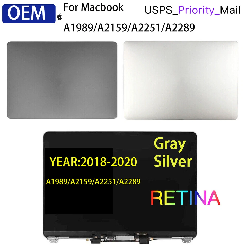 OEM For MacBook Pro A1989/A2159/A2251/A2289 LCD Display Screen Replacement+Tools - Image 1 of 4