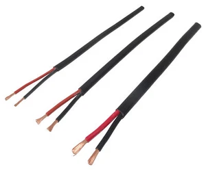 TWIN CORE 2 pared delgada rojo/negro cable automotriz telar furgoneta camión camp - Imagen 1 de 1