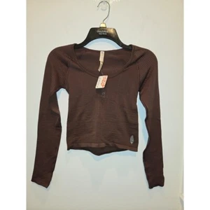 Free People Movement Bailout Layer Longsleeve Brown Size XS/S NWT - Picture 1 of 7