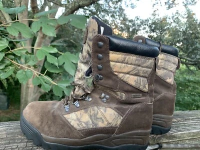BOONE & CROCKETT Camouflage Hunt Waterproof Leather Mens Boots Sz 9.5 ❤️sj17j18 - Image 1 of 4
