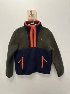 Polo Ralph Lauren Fleece Quarter Zip Sweater Jacket Size 6 - Picture 1 of 6