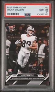 Brock Bowers 2024 Topps Now #17 PSA 10 Rookie - Imagen 1 de 2