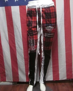 FRPLY youth med Artificial Intelligence plaid athletic pants Binary Code joggers - Picture 1 of 14