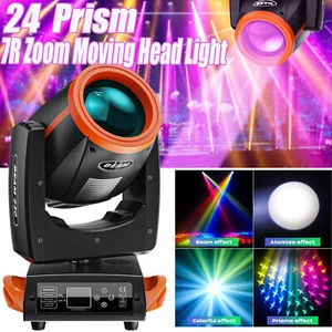 24Prism 7R Zoom Moving Head Beam Sharpy Strobe DMX Stage Light Disco DJ Bar Lamp - Picture 1 of 13