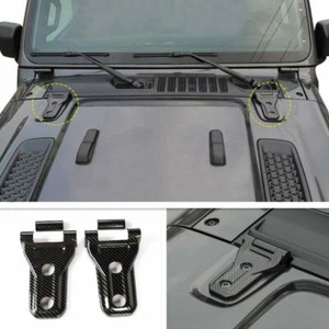 Fit For Jeep 2020-2021 Gladiator Front Hood Engine Hinge Cover Trim Accessories - Foto 1 di 7