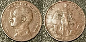 Italia - Vittorio Emanuele III - 1 Centesimo 1913 R, ROMA! Km #40 - Imagen 1 de 1
