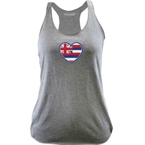 Original Ladies Hawaii Heart State Flag Racerback Tank Top - Picture 1 of 6