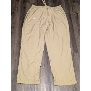 Pantaloni a vento Adidas leggeri sportivi riscaldanti beige grandi - Foto 1 di 3
