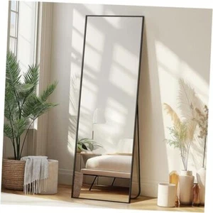 Wall Mirror Full Length Mirror,Standing Mirror Full 56"L x 15"W Black - Picture 1 of 8