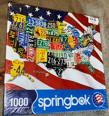 BRAND NEW Springbok's 1000 Piece Jigsaw Puzzle State Plates, Multi, 24" x 30"  - Image 1 of 4