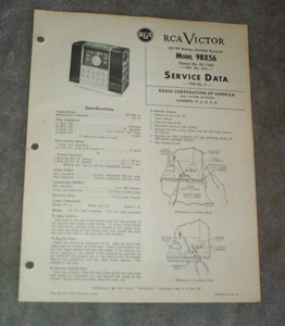 Manuale dati di servizio originale RCA 1949, n.9 1° edizione Radio a batteria AC-DC 9BX56 - Foto 1 di 1