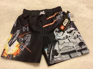 Disney Star Wars Boys Swim Trunks ~ Size 4 NWT ~ Darth Vader ~ Board Shorts - Picture 1 of 11