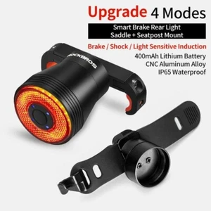 ROCKBROS Bicycle Smart Auto Brake Sensing LED Taillight Cycling IPx6 Waterproof - Picture 1 of 9