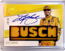 Kyle Busch Autograph 2019 Panini Prime Racing Timeline Signatures SP #10/18