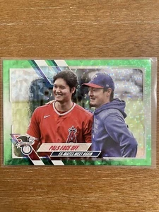 2021 Topps Update Shohei Ohtani Kohei Arihara #US125 GREEN FOIL /499 SP MLB A - Picture 1 of 11