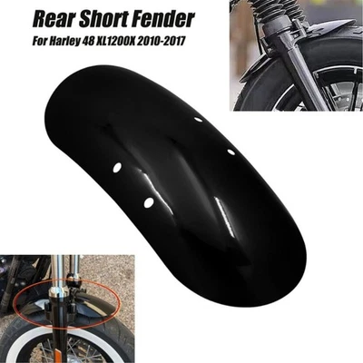 Guardabarros delantero corto negro para Harley Sportster Forty Eight XL1200X 10-20 Foto 1 de 4