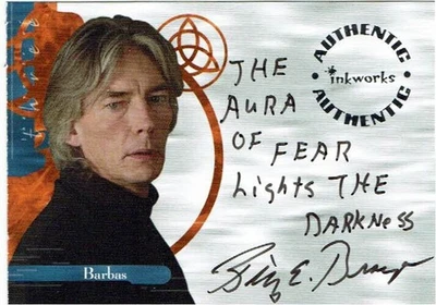 Charmed Power of Three Inkworks Autograph Card A11 Billy Drago as Barbas Auto - Image 1 of 2