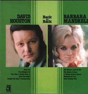 David Houston / Barbara Mandrell Back To Back LP vinyl USA 51 West 1979 QR16083 - Imagen 1 de 3
