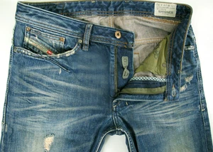 HOT Men's DIESEL SHIONER 813S Slim SKINNY DISTRESS Denim Jeans 29x32 (Fit 30x33) - Picture 1 of 15