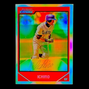 ICHIRO SUZUKI RED REFRACTOR SILVER HOLO Base Refractor Bowman Rare - MARINERS - Picture 1 of 6