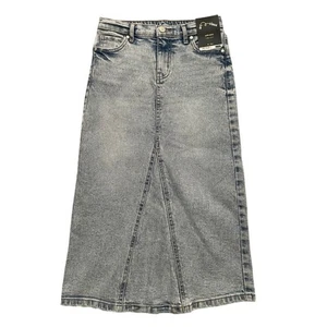 Newt Art Class Girls Size Medium 8 yrs High Rise Blue Denim Midi Skirt - Picture 1 of 9