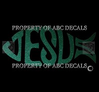 VRS JESUS FISH CHRISTIAN RELIGIOUS METAL LETTERING DECAL CAR BUMPER STICKER