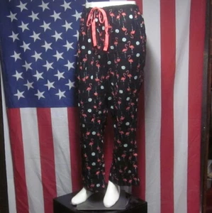 PINK FLAMINGOS youth lrg pajama pants size 12-14 kids lounge wear Retro Kitschy - Picture 1 of 5