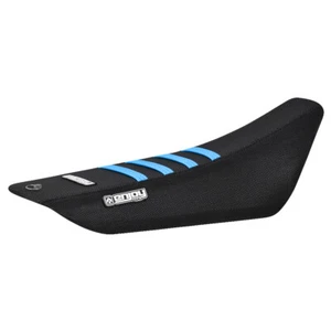 2010-2020 Cobra CX 50 KING Seat Cover Enjoy MFG ALL BLACK LIGHT BLUE RIBS #195 - Picture 1 of 4