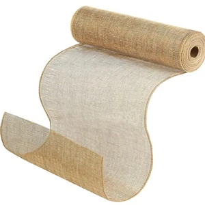 Tischläufer Jute, Tischband Leinen Beige, Vintage Tischdeko für Hochzeit - Bild 1 von 10