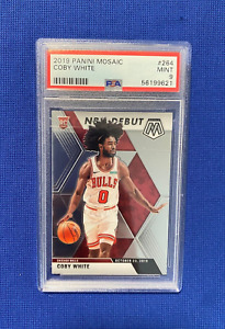 2019 PANINI MOSAIC COBY WHITE CHICAGO BULLS ROOKIE RC #264 CARD PSA 9 MINT